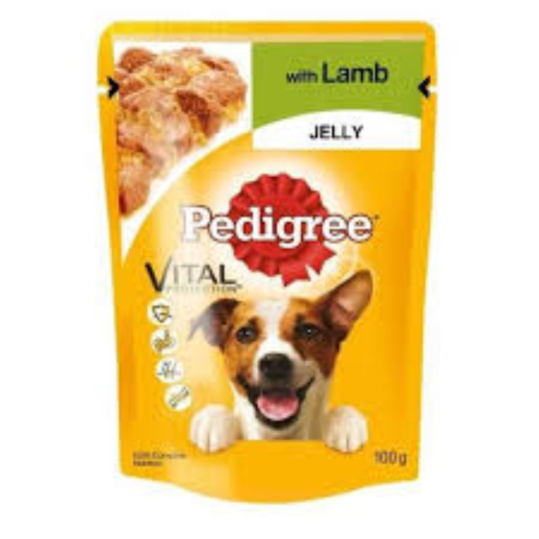 PEDIGREE POUCH LAMB IN JELLY 100G